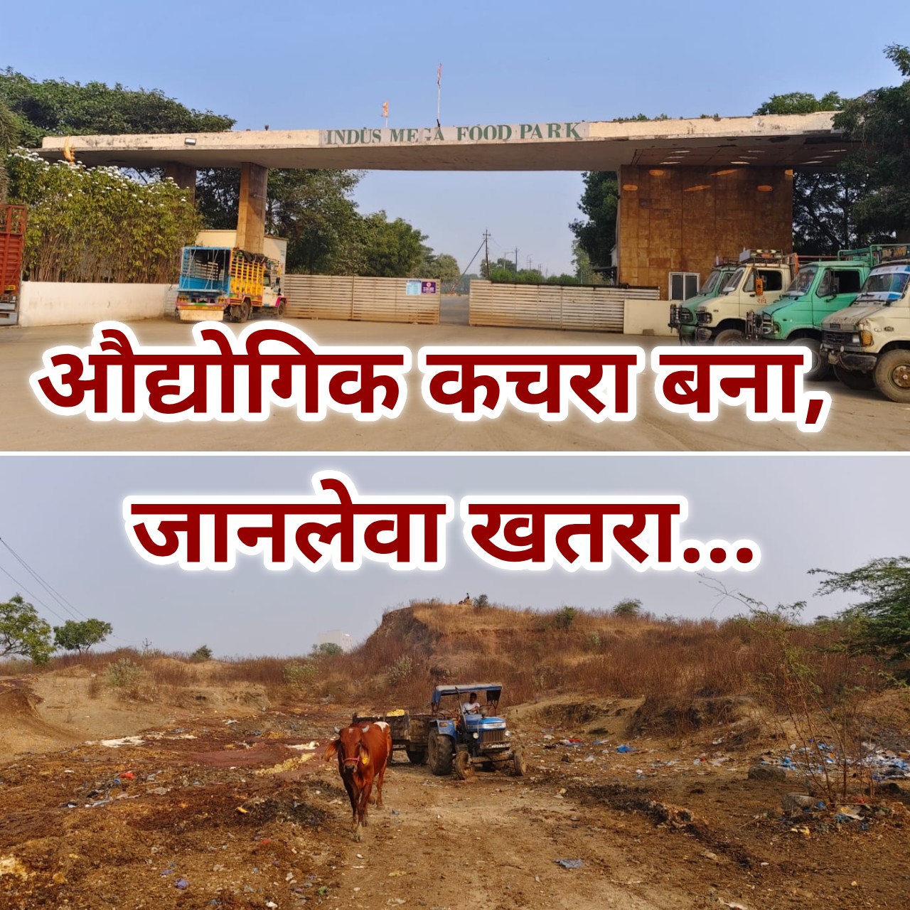 खुला मैदान बना जहरीला डंपिंग ज़ोन, औद्योगिक कंपनी की लापरवाही से ग्रामीणों की सेहत पर खतरा...